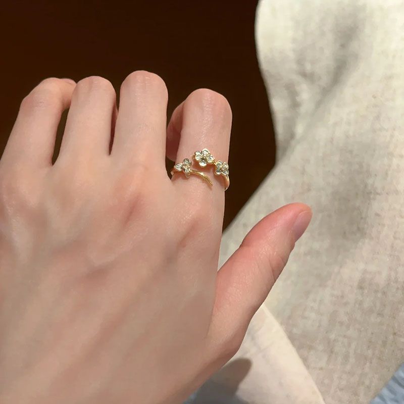 Sweet 3D Butterfly Ring For Women, Delicate Enamel Color, Cute Adjustable Ring, INS Style Niche Index Finger Ring