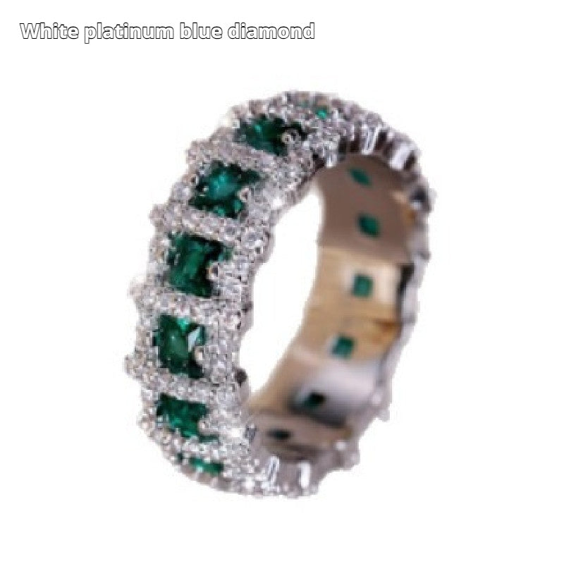 Light Luxury Full Diamond Row Ring For Women